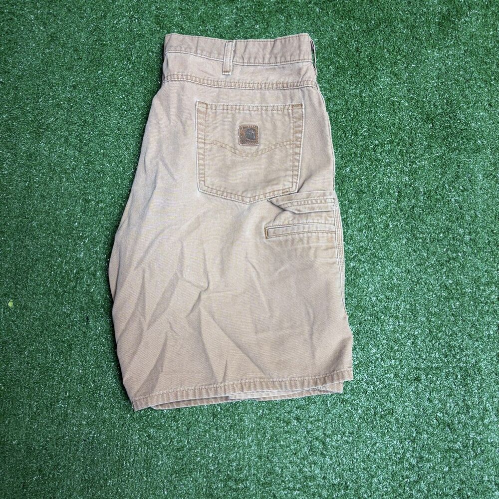 Carhartt Tan Work Shorts Men’s 34 Canvas Utility Carpenter Style